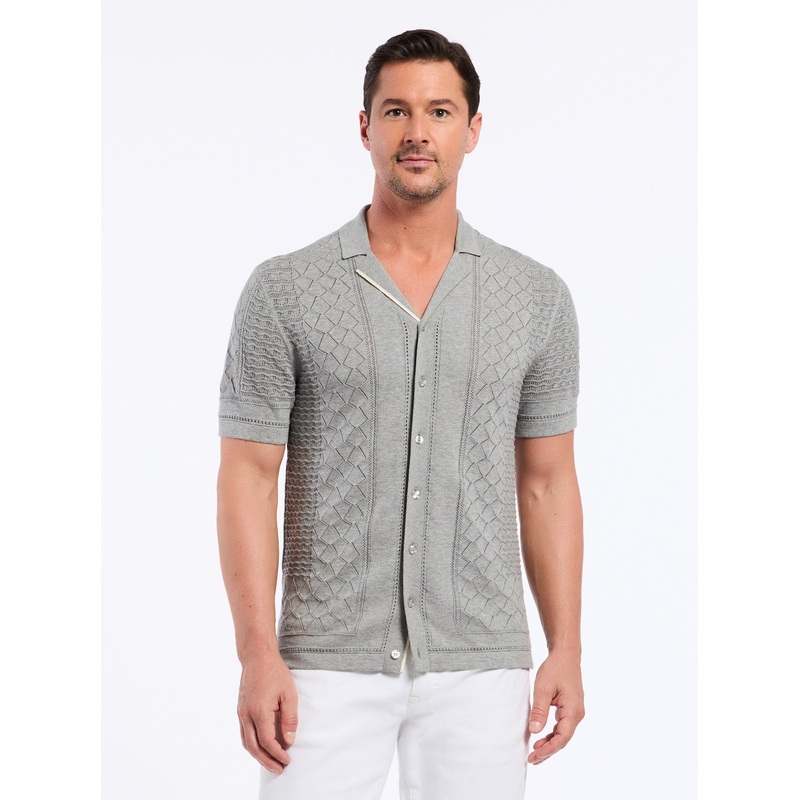 DELMAR SHORT SLEEVE SWEATER|GREY|XS|S|M|L|XL|2XL|3XL|4XL