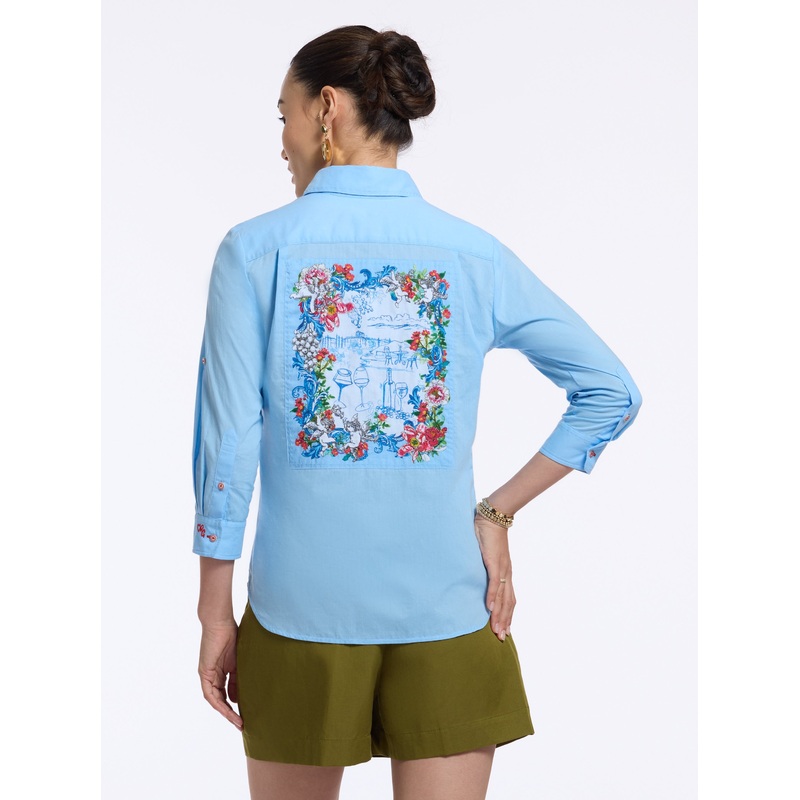 HADLEY 3/4 SLEEVE SHIRT|LIGHT BLUE|XS|S|M|L|XL|2XL