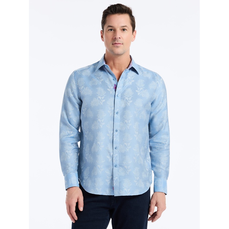 LIMITED EDITION A HUE OF BLUE LONG SLEEVE BUTTON DOWN SHIRT