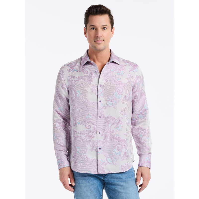 LIMITED EDITION THE JACQUARD EDGE LONG SLEEVE BUTTON DOWN SHIRT