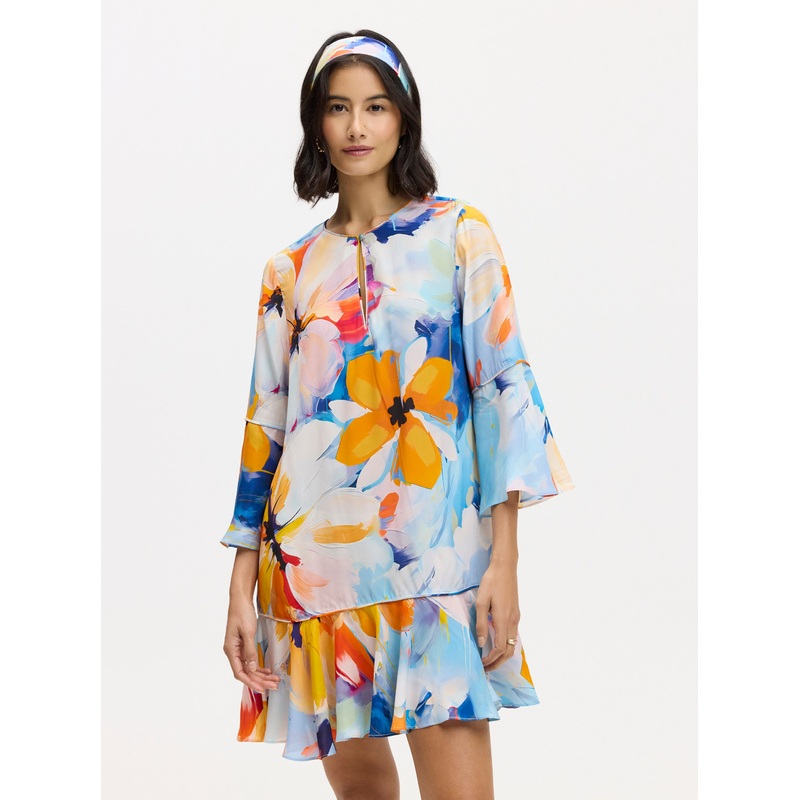 MARGOT 3/4 SLEEVE DRESS|MULTI|2|4|6|8|10|12|14