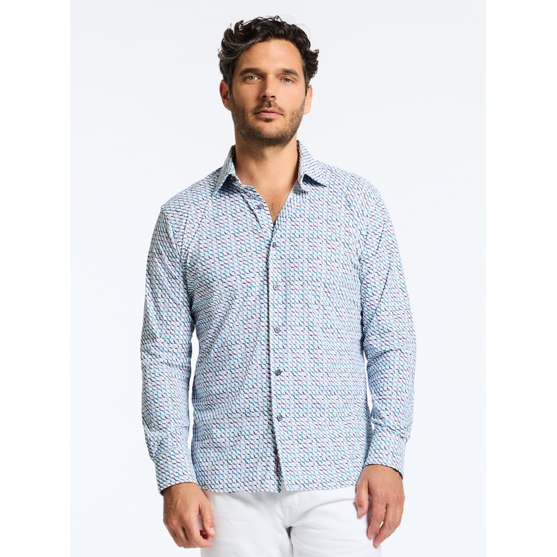 MULHOLLAND LONG SLEEVE BUTTON DOWN SHIRT