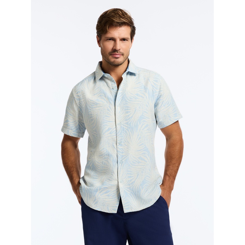 ROYAL PALMS SHORT SLEEVE BUTTON DOWN SHIRT
