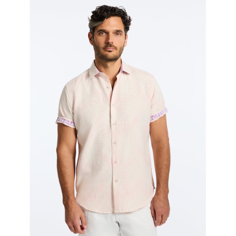 ROYAL PALMS SHORT SLEEVE BUTTON DOWN SHIRT TALL