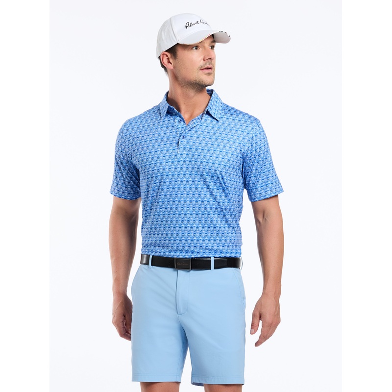SKULL SWING SHORT SLEEVE POLO|COBALT|XS|S|M|L|XL|2XL|3XL|4XL