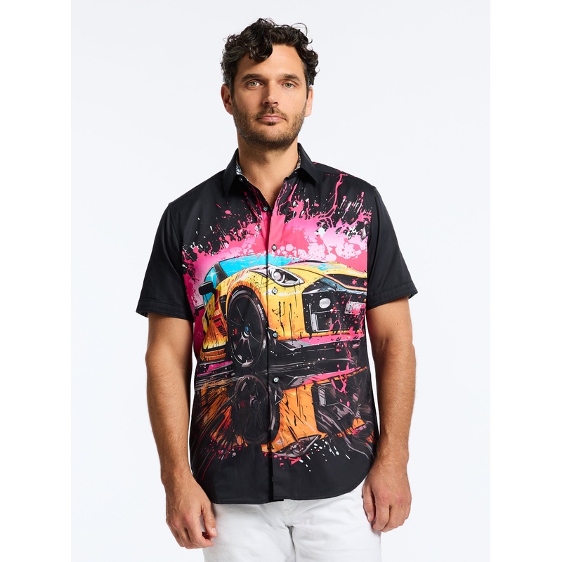 SPLASH DRIFTER SHORT SLEEVE BUTTON DOWN SHIRT BIG
