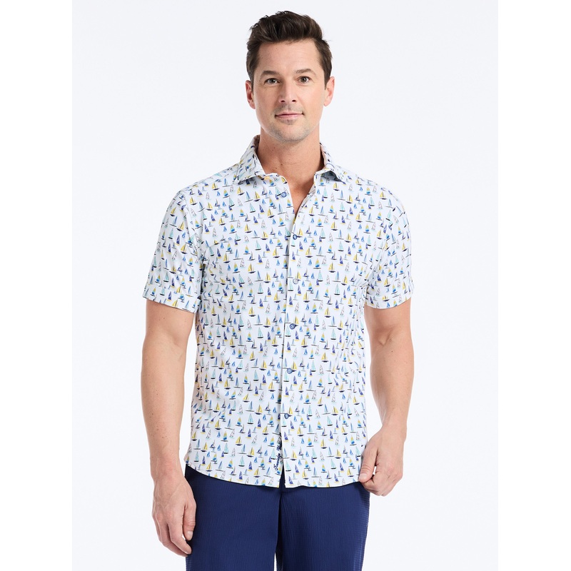 TRANS PACIFIC SHORT SLEEVE BUTTON DOWN SHIRT