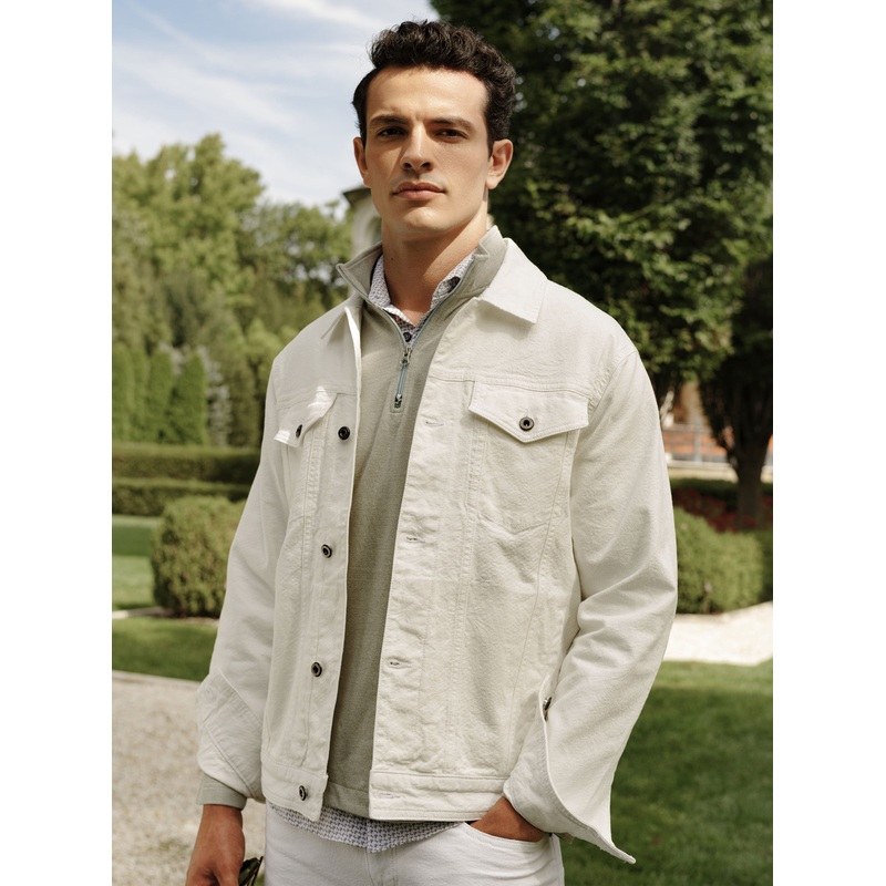 WELLS DENIM JACKET|WHITE|XS|S|M|L|XL|2XL|3XL|4XL