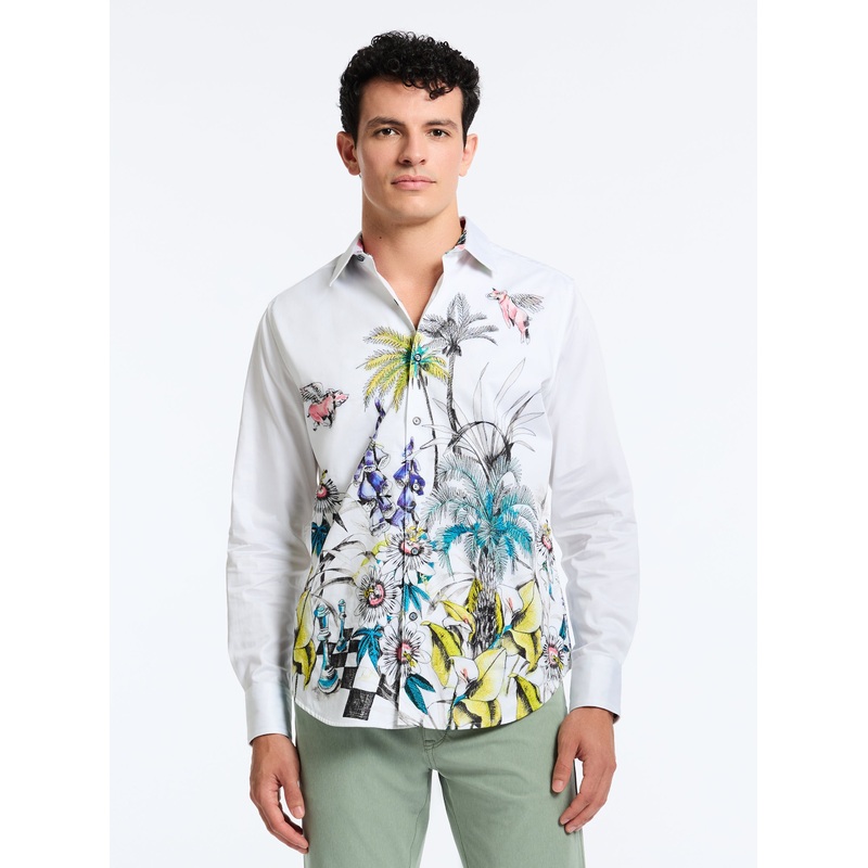 WHEN PIGS FLY LONG SLEEVE BUTTON DOWN SHIRT