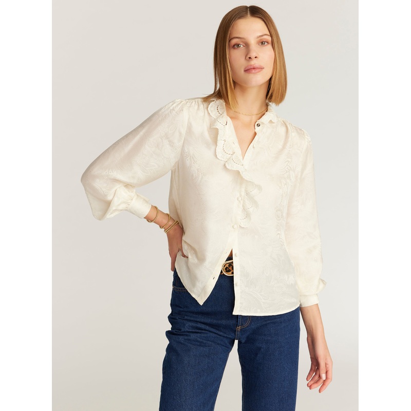 BRIGITTE LONG SLEEVE SHIRT|WHITE|XS|S|M|L|XL|2XL