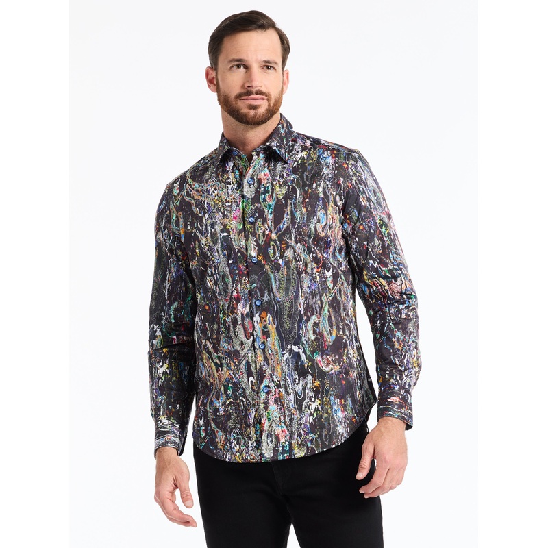 EXOSPHERE LONG SLEEVE BUTTON DOWN SHIRT