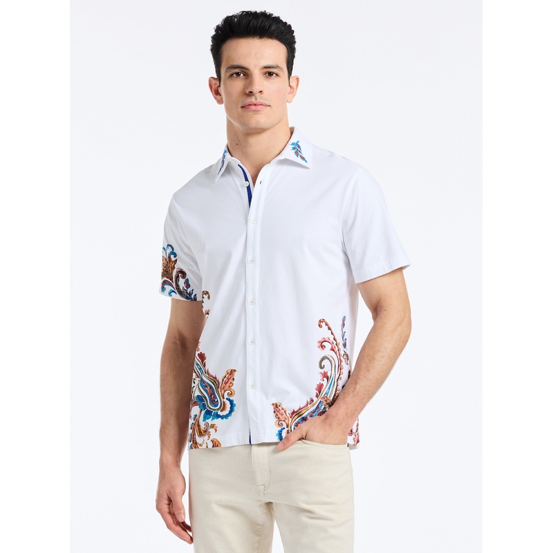 FICANO SHORT SLEEVE BUTTON DOWN SHIRT