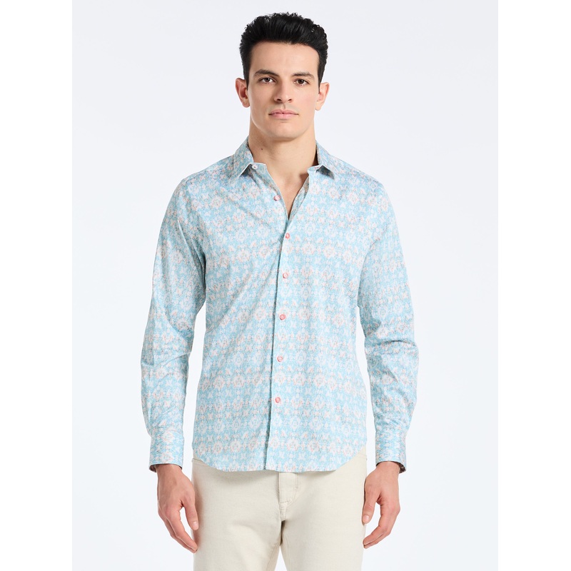 MIRAGE LONG SLEEVE BUTTON DOWN SHIRT