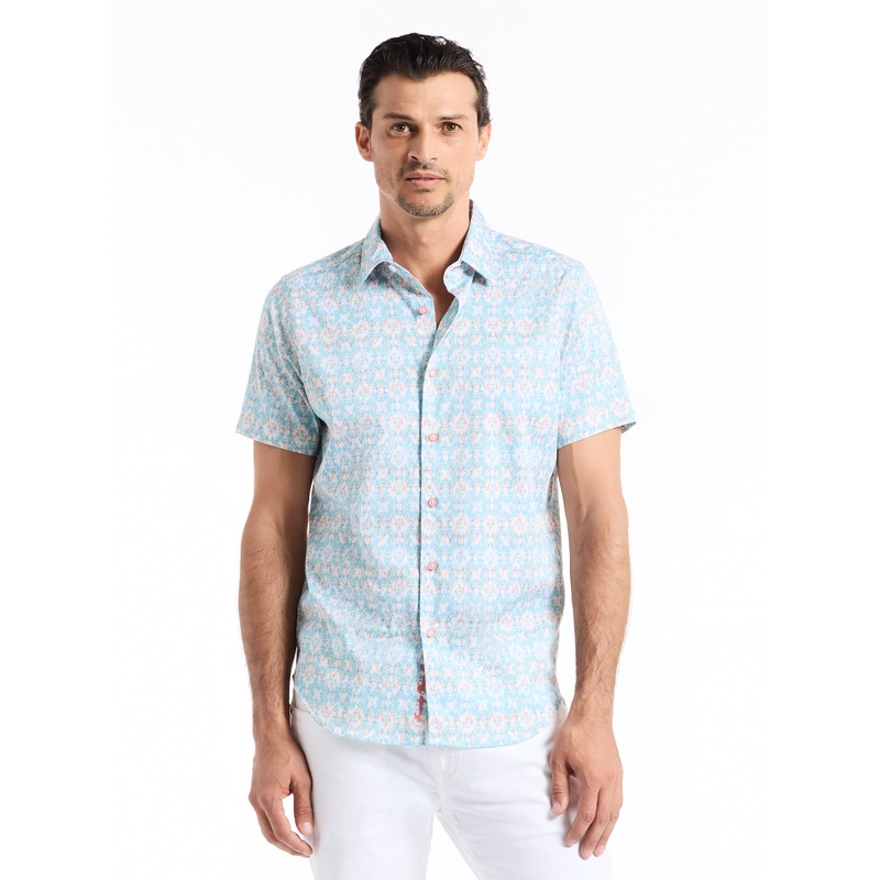MIRAGE SHORT SLEEVE BUTTON DOWN SHIRT