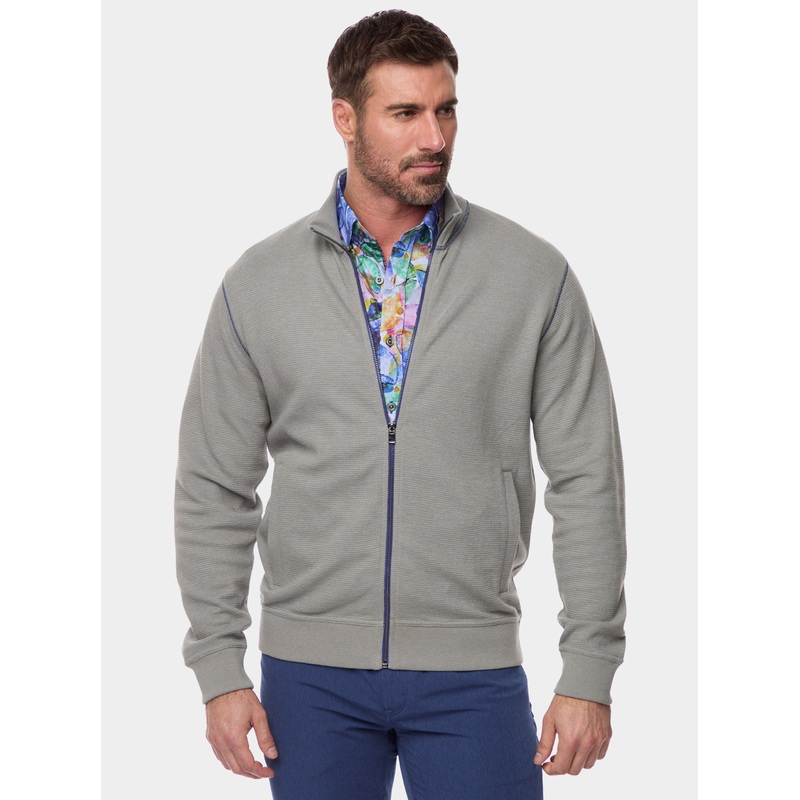 MOSER FULL ZIP KNIT SHIRT|CHARCOAL|NAVY|XS|S|M|L|XL|2XL|3XL|4XL