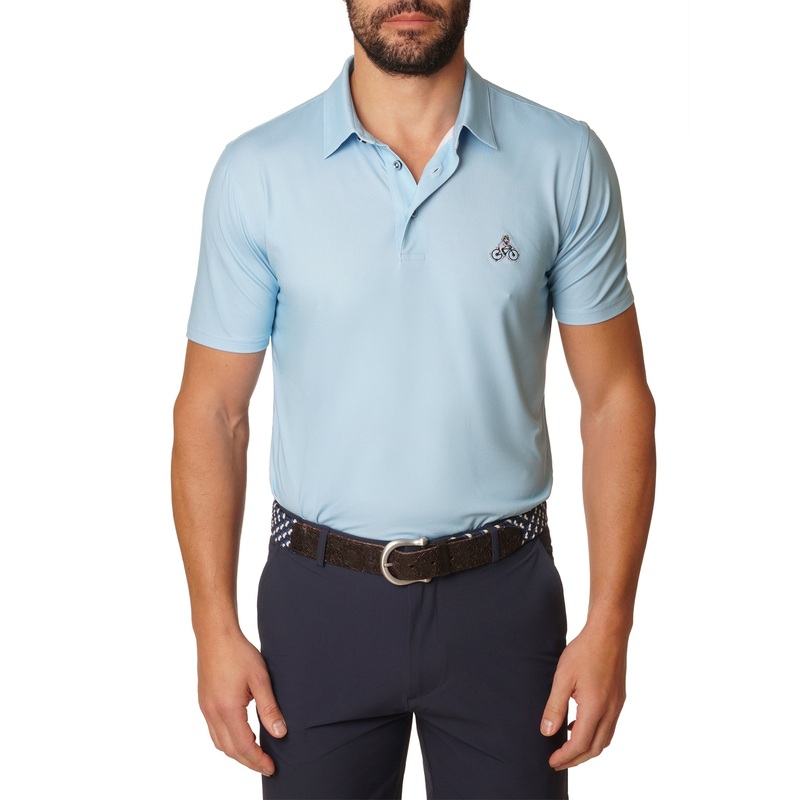 PEDALING PUP POLO|LIGHT BLUE|PURPLE|BLACK|XS|S|M|L|XL|2XL|3XL|4XL