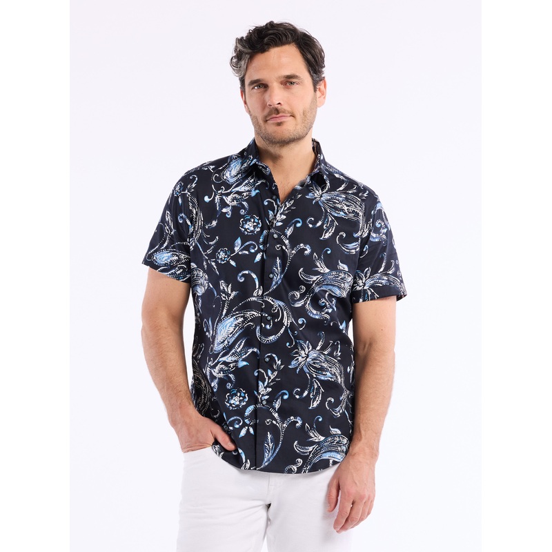 STOKES SHORT SLEEVE BUTTON DOWN SHIRT
