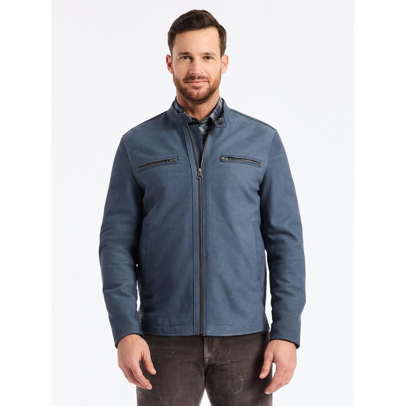 ARTINO LEATHER JACKET|SLATE BLUE|XS|S|M|L|XL|2XL|3XL|4XL
