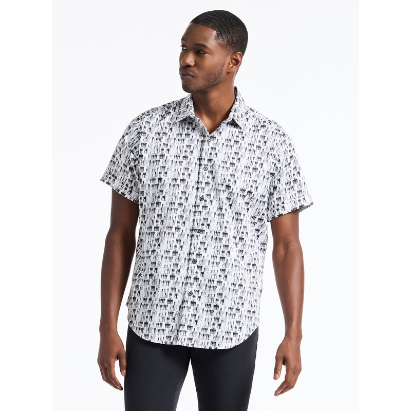 CROWD CONTROL SHORT SLEEVE BUTTON DOWN SHIRT
