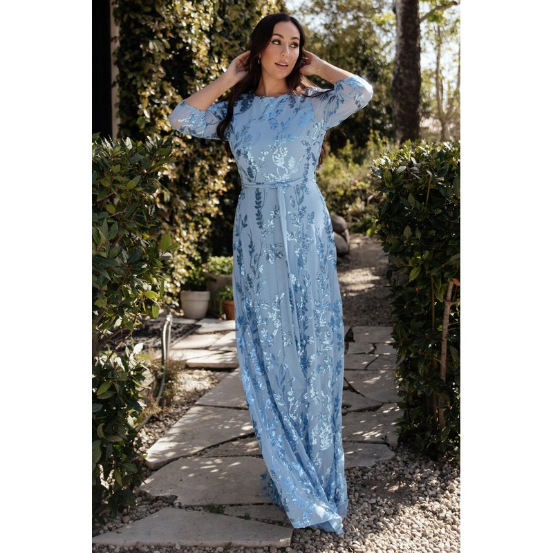 Destiny Sequin Maxi Dress | Blue