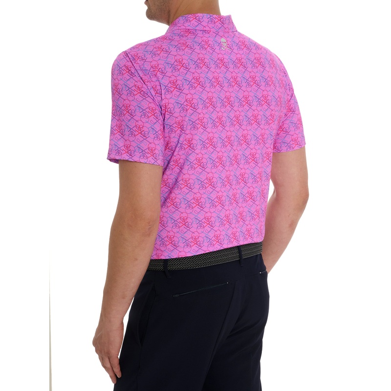 IRON SKULL PERFORMANCE POLO|PINK|PURPLE|MINT|PERIWINKLE|XS|S|M|L|XL|2XL|3XL|4XL