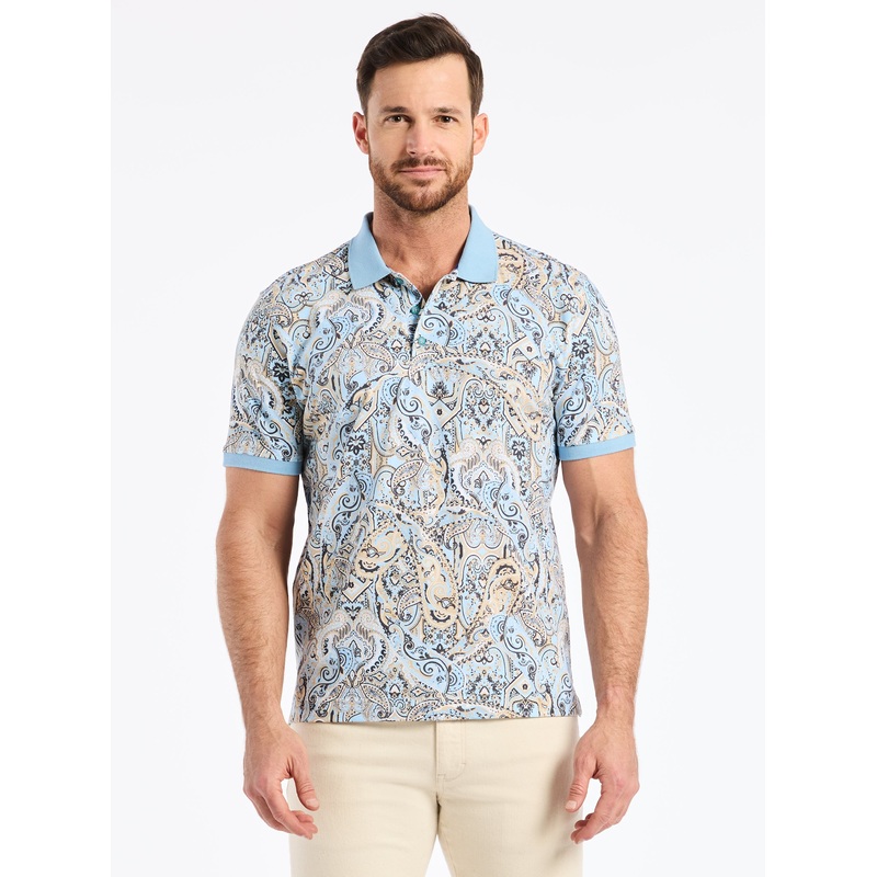 MANUCCI SHORT SLEEVE POLO|LIGHT BLUE|XS|S|M|L|XL|2XL|3XL|4XL