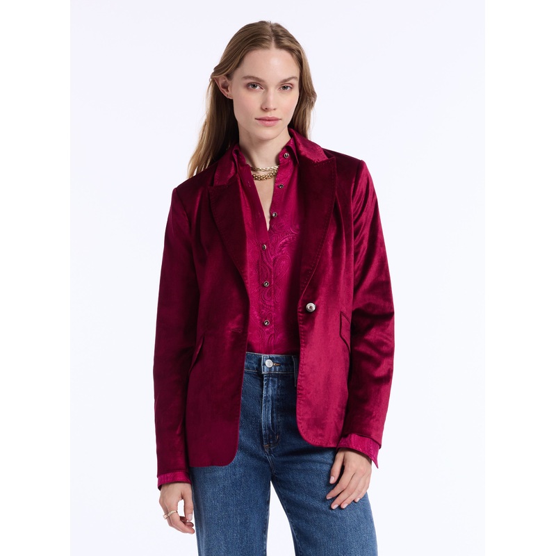 PENELOPE JACKET|BURGUNDY|2|4|6|8|10|12|14