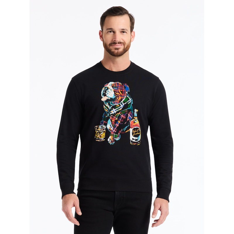 PLAID PUP LONG SLEEVE KNIT SHIRT