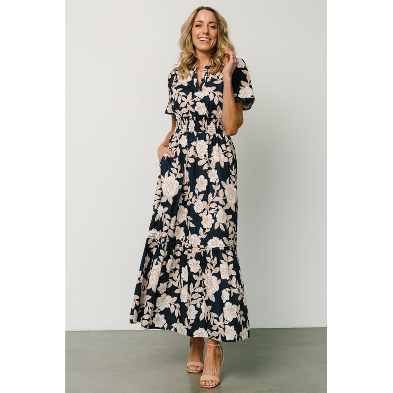 Vera Maxi Dress | Navy Floral|XS|S|M|L|XL|1XL|2XL|3XL
