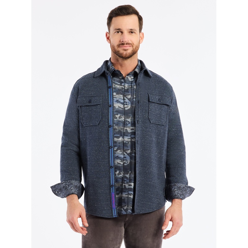 VIGANO LONG SLEEVE KNIT SHIRT|BLUE|XS|S|M|L|XL|2XL|3XL|4XL