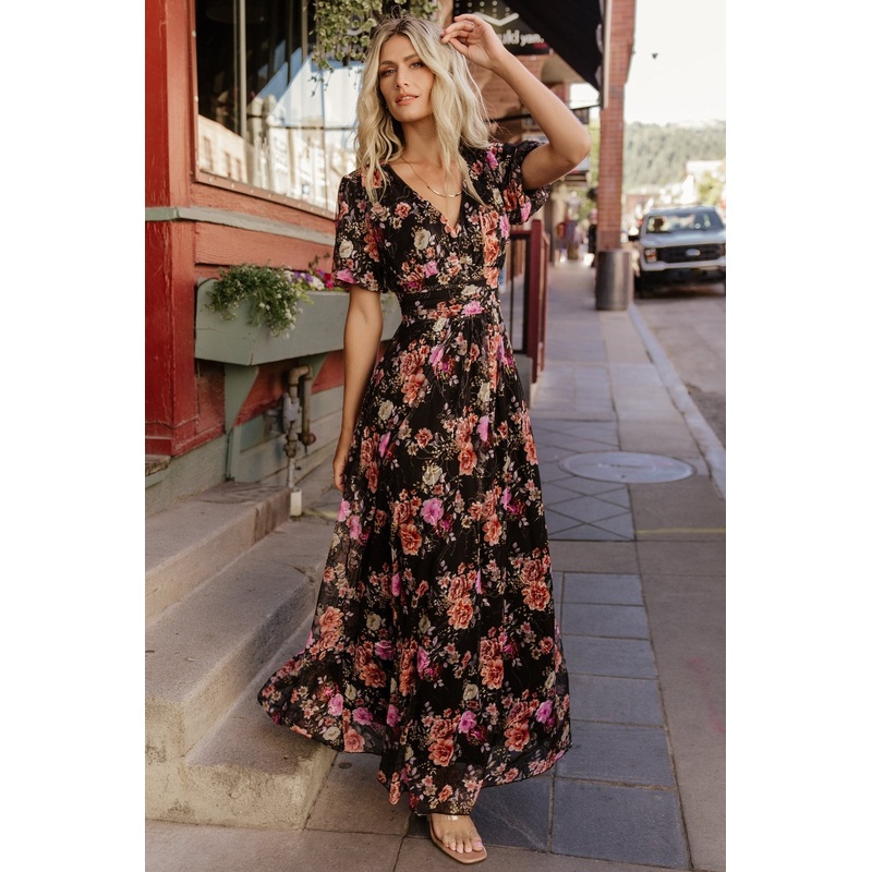 Ardley Maxi Dress | Black Multi Floral