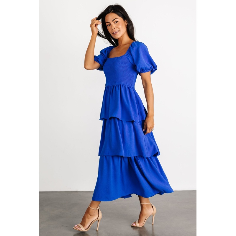 Ashbourne Tiered Dress | Cobalt