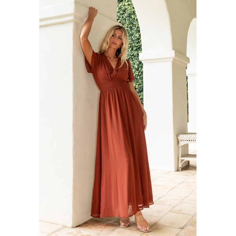 Birdie Maxi Dress | Cinnamon|XS|S|M|L|XL|1XL|2XL|3XL