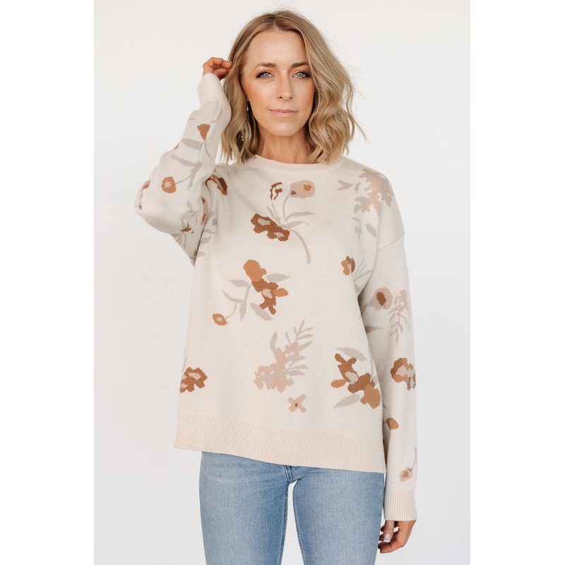 Calla Sweater | Natural Print|S|M|L|XL|1XL|2XL|3XL