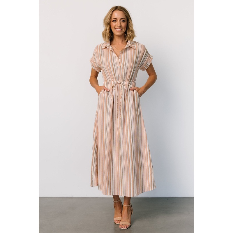 Carole Midi Dress | Multi Stripe