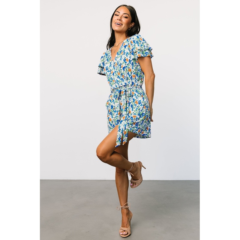 Daytona Romper | Blue + Green Multi