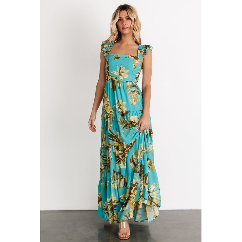 Encinitas Maxi Dress | Caribbean Blue Print