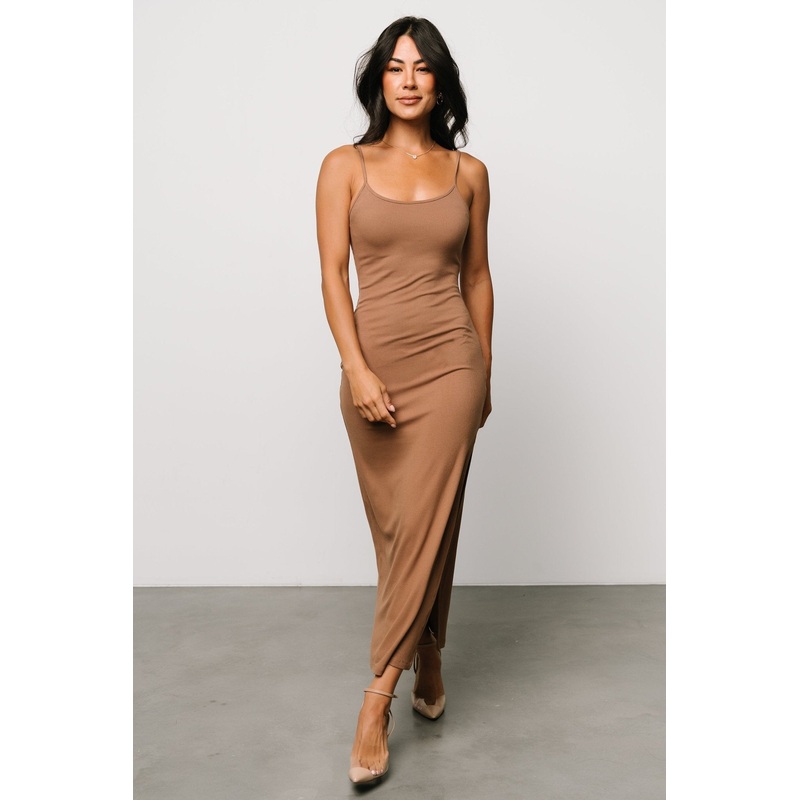 Kade Bodycon Tank Dress | Dusty Brown