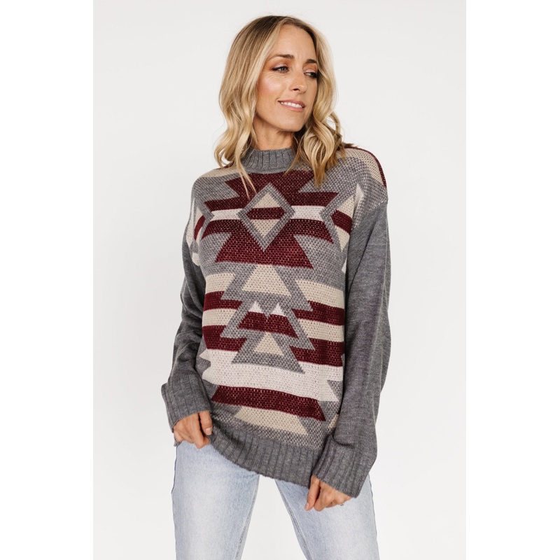 Lolo Knit Sweater | Gray Multi