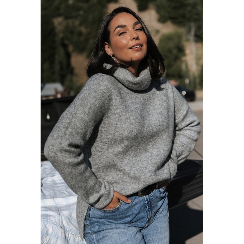 Lyon Turtleneck Sweater | Gray