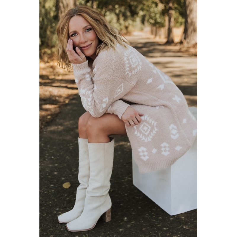 Missoula Oversized Cardigan | Sand + Off White