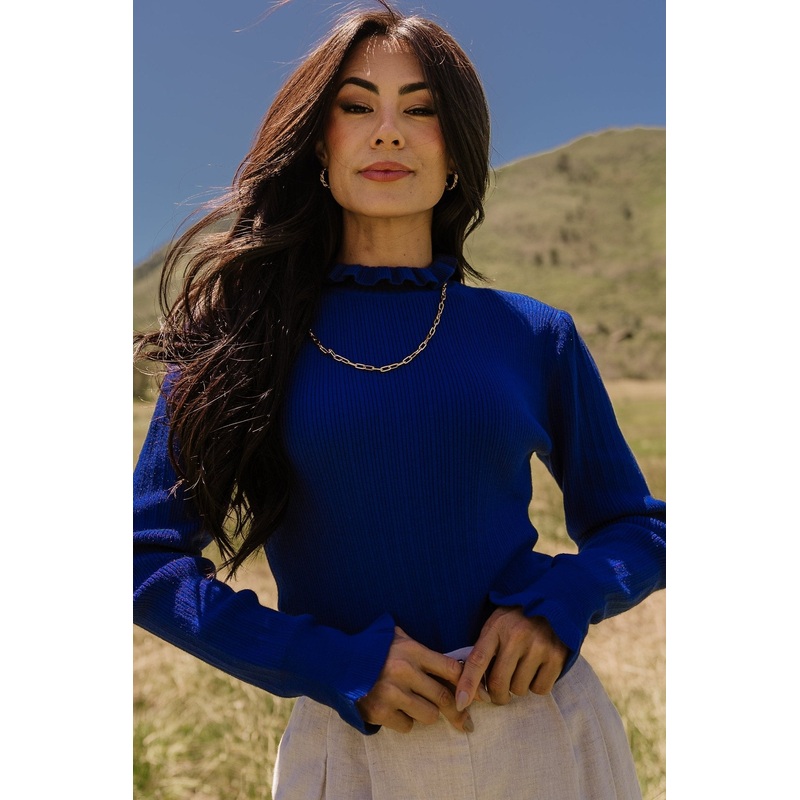 Olympia Sweater Top | Cobalt|XS|S|M|L