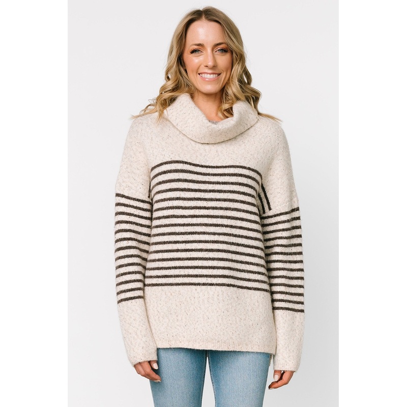 Pennington Turtleneck Sweater | Cream Multi Stripe