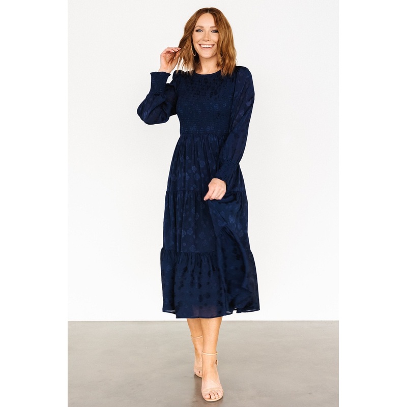 Stockholm Smocked Dress | Midnight Blue