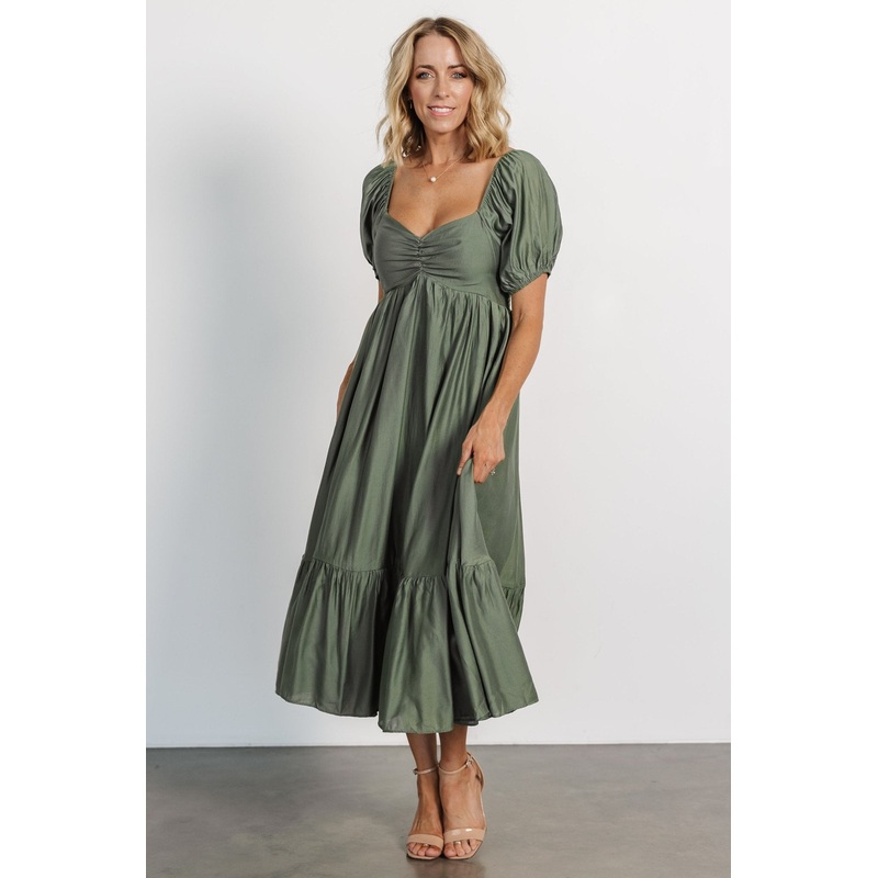 Annalisa Midi Dress | Olive|XS|S|M|L|XL