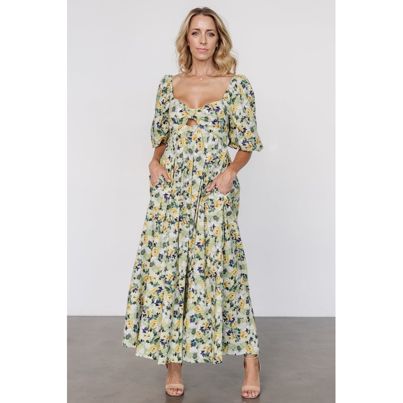 Brielle Maxi Dress | Green Floral
