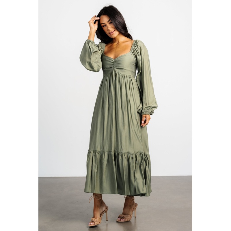 Brittany Long Sleeve Dress | Olive