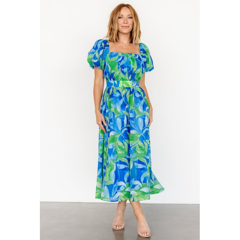 Catalina Midi Dress | Blue + Green