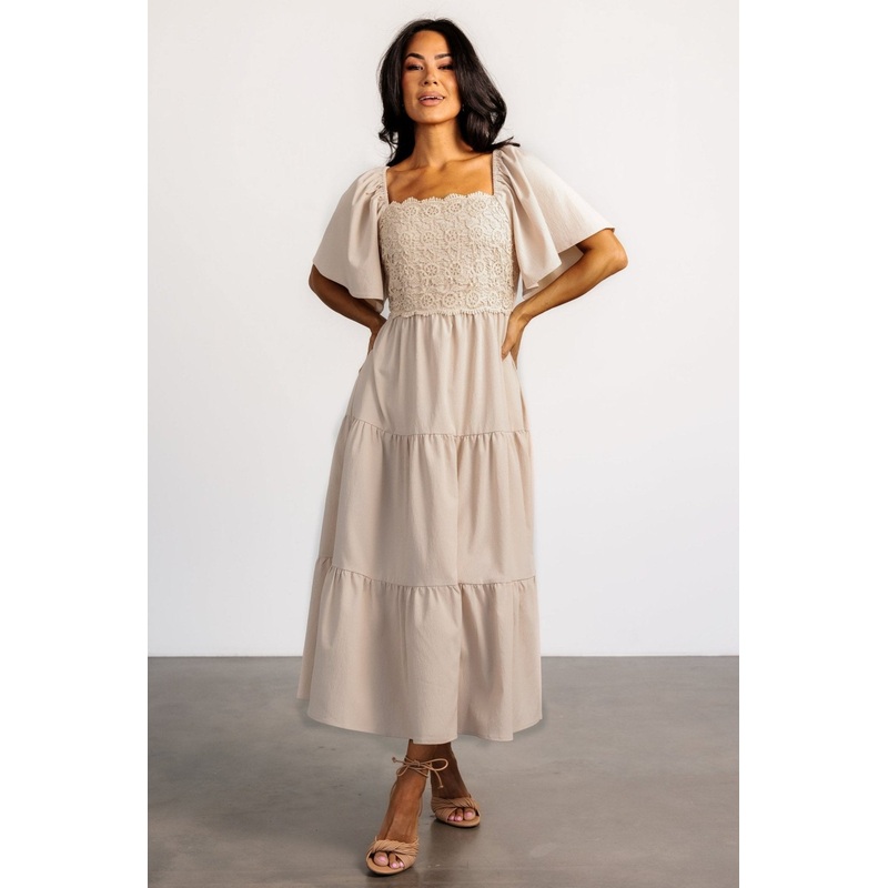 Fauna Lace Top Dress | Natural