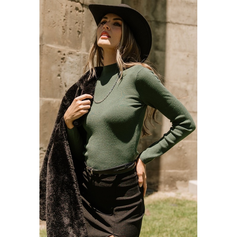 Frances Knit Top | Green|S|M|L|XL